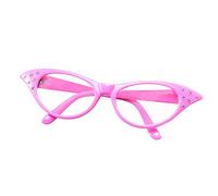 Bristol Novelty BA142P Occhiali stile anni '50, Rosa, Donna, Rosa, Taglia Unica