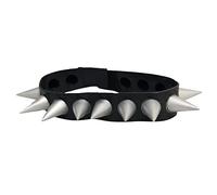 Bristol Novelty BA435 Spike Choker | Unisex | Nero Adulto, Argento, Taglia Unica