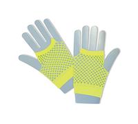Bristol Novelty BA573 Guanti | Giallo Neon Fishnet | Corti | 1 pezzo, donna, taglia unica
