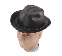 Bristol Novelty Bh156 Cappello da Gangster in Schiuma, da Uomo, Nero, Taglia Unica Halloween