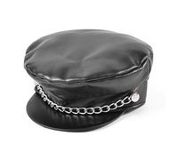 Bristol Novelty BH159 - Accessorio per la testa, stile punk, 1 pezzo, nero, taglia unica, in pelle per adulti, da uomo