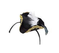 Pirata Cappello Fascia per Costume Nero Mini Bucaniere Bambini Vestito