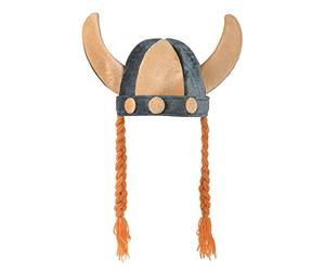 Bristol Novelty BH557 Viking Casco Soft & Trecce Cappello, da donna, multicolore, taglia unica Halloween