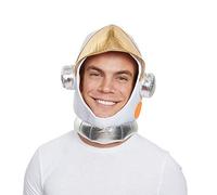 Bristol Novelty BH691 Casco da astronauta morbido, bianco, oro, argento Halloween