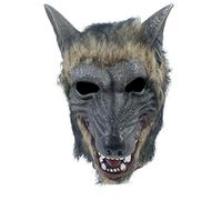 Adulti Grande Bad Wolf Werewolf Animale Gomma Maschera Intera Halloween Costume