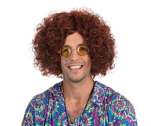 Bristol Novelty Bw283 Parrucca da Uomo, Stile Hippy, Colore Marrone o Nero, Taglia Unica Halloween