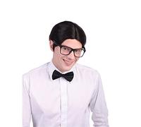 Bristol Novelty BW751 - Parrucca nerd da uomo, accessorio nero, taglia unica