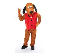 Woof Deluxe Cane Panciotto Costume - Animale Grande Testa Portafortuna Suit