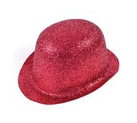 Bristol Novelty- Cappello Bombetta Rosso, Colore, Taglia Unica, BH089