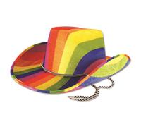 Bristol Novelty - Cappello da Cowboy a righe colorate - Adulti/Unisex (BN1291)
