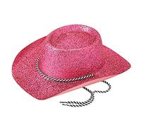 Bristol Novelty Cappello da cowboy rosa glitterato, 1 pezzo. - Design chic, accessorio perfetto per festival, feste in costume, Giornata mondiale del libro, eventi a tema e altro ancora