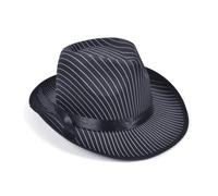 Bristol Novelty - Cappello da gangster a strisce - Unisex Adulti (BN304)