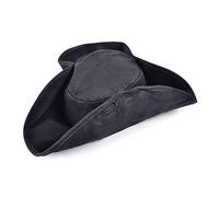 Ultimate Nero Affliggere Pirata Cappello - Costume Unisex Accessorio