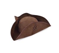 Bristol Novelty - Cappello tricorno da pirata finto camoscio - Unisex (BN2217)