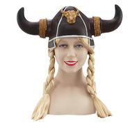 Bristol Novelty -Casco vikingo con trecce - Donna (BN2165)