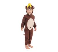 Bristol Novelty CC013 Monkey Jumpsuit set For Kids Brown Toddler Costume, Be