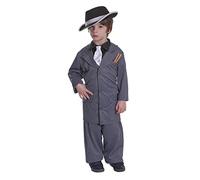 Bristol Novelty CC386 Gangster Boy Costume Set | per Bambini | Scacchi, Multicolore, età 8-10 Anni