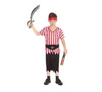 Bristol Novelty CC392 Costume da ragazzo pirata, Per bambini, Accessorio a scacchi, Multicolore, età 8-10 anni Halloween