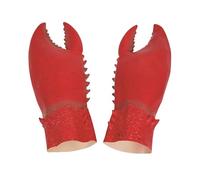 Adulti Divertente Rosso Aragosta Granchio Artigli Guanti Mare Guscio Carnival