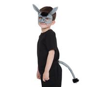 Bristol Novelty - Coda e maschera da asino (NO vestito) - Bambini (BN1022)