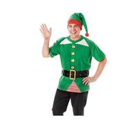 Bristol Novelty- Costume da Elfo/Babbo Natale | Unisex | Rosso e Verde, Colore, Chest Size 44-inch, AC861