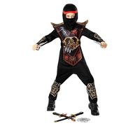 Bristol Novelty Costume da ninja rosso per bambini, 7-8 anni Halloween