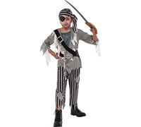 GEN - GHOST PIRATE BOY - FANCY DRESS COSTUME (SIZE: 7-8) Unisex Costumes NUOVO