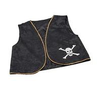 Pirata Gilet Nero Affliggere - Uomo Accessorio Costume per Vestirsi Feste