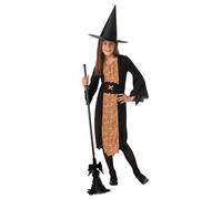 Economia Strega Costume Ragazze Halloween Streghe Vestito + Cappello