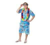 Bristol Novelty - Costume Hawaiiano con pantaloncini e camicia - Uomo (BN344)
