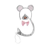 Bristol Novelty Ds107 Set da Topo con Suono, Grigio, Confezione da 1, Taglia Unica Halloween