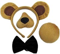 Bristol Novelty DS146 Bear Set, Confezione da 1, Bambino, nero e marrone, taglia unica Halloween