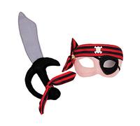 Bristol Novelty Ds206 Set di Maschera da Pirata e Sciabola, per Bambini, Multicolore Halloween