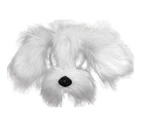 Bristol Novelty EM358 Maschera da cane arruffato con suono, bianca, taglia unica Halloween