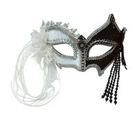 Bristol Novelty Em422 Maschera con Nappe, Colore Nero o Bianco, Confezione da 1, da Donna, Taglia Unica Halloween