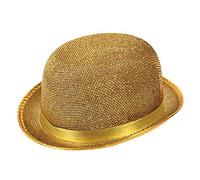 Bristol Novelty Gold Lurex Bowler Hat (Pack of 1) - Eye- Catching Design, Perfect Accessory for Parties, New Years Eve, World Book Day, Events, Cosplay, & More Halloween Halloween