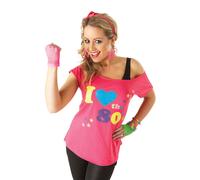 Bristol Novelty I Love The 80s Top per Costumi Donna (BN4604)