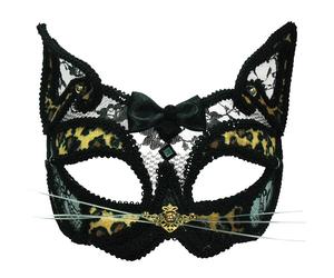Bristol Novelty Leopard Transparent Eye Mask on Headband, PET, Polyester, Acryli