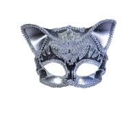 Bristol Novelty - Maschera da gatto con gemme finte - Adulti/Unisex (BN1244)