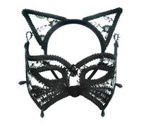 Bristol Novelty - Maschera da gatto con pizzo (BN1195)