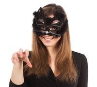 Bristol Novelty - Maschera da gatto semitrasparente - Adulti/Unisex (BN1394)