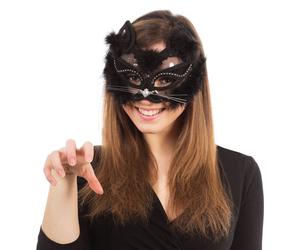 Bristol Novelty - Maschera da gatto semitrasparente - Adulti/Unisex (BN1394)
