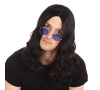 Bristol Novelty - Parrucca da rocker - Uomo Taglia unica Nero/Rosso