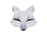 Bristol Novelty Pm170 Maschera da Lupo in Eva, Bianca, da Uomo, Donna, Taglia Unica Halloween