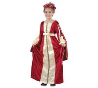 Bristol Novelty Regal Princess Costume, Bambina, Rosso/Beige, XL