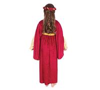 Bristol Novelty- Regal Princess Costume per Bambini, Rosso/Beige, M, CC839