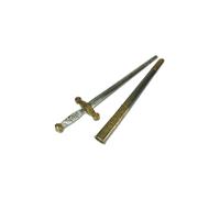 Bristol Novelty Spada Costume Medioevo Bronzo Argento Cavaliere Accessorio