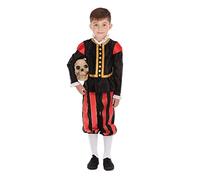 Ragazzi William Shakespeare Costume Medievale Tudor Libro Giorno Completo Nuovo
