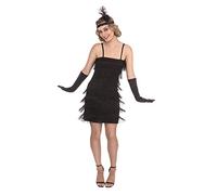 Bristol Novelty XXL Costume da flapper nero, taglia Bambini, AF130XXL Halloween