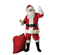 Bristol NoveltyUomo Deluxe Babbo Natale Velluto Costume (BN4885)